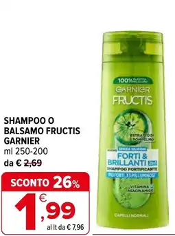 Iperal Shampoo o balsamo fructis GARNIER offerta