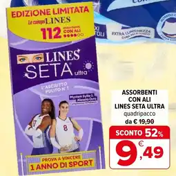 Iperal Assorbenti con ali lines seta ultra offerta