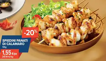 Spiedini panati di calamaro