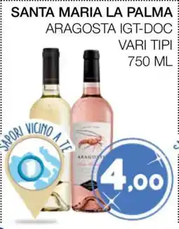 Coop SANTA MARIA LA PALMA ARAGOSTA IGT-DOC offerta