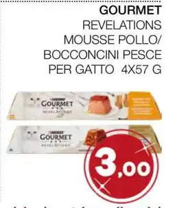 Coop GOURMET REVELATIONS MOUSSE POLLO/BOCCONCINI PESCE PER GATTO 4X57 G offerta