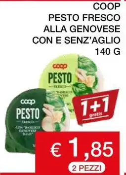 Coop COOP PESTO FRESCO ALLA GENOVESE CON E SENZ’AGLIO 140 G offerta