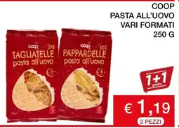 Coop COOP Pasta all’Uovo Vari Formati offerta