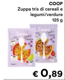 Coop COOP Zuppa tris di cereali e legumi/verdure offerta