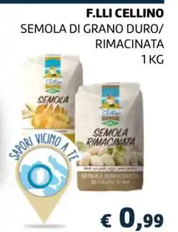 Coop F.LLI CELLINO SEMOLA DI GRANO DURO/RIMACINATA offerta