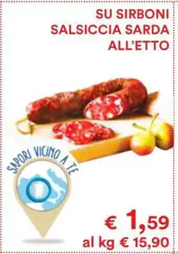 Coop SU SIRBONI SALSICCIA SARDA ALL’ETTO offerta