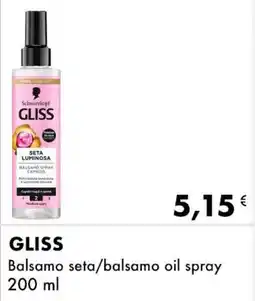 Iper Tosano GLISS Balsamo seta/balsamo oil spray offerta
