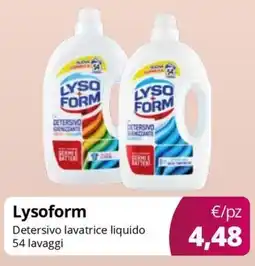 Acqua & Sapone Lysoform Detersivo lavatrice liquido 54 lavaggi offerta