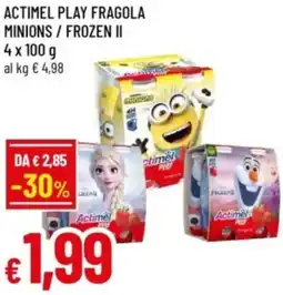 Famila Actimel play fragola minions / frozen ii offerta