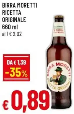 Famila Birra moretti ricetta originale offerta