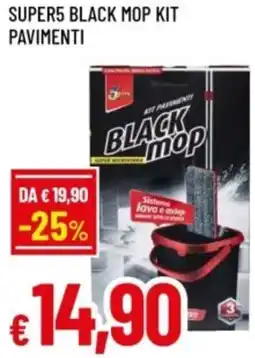 Famila Super5 black mop kit pavimenti offerta