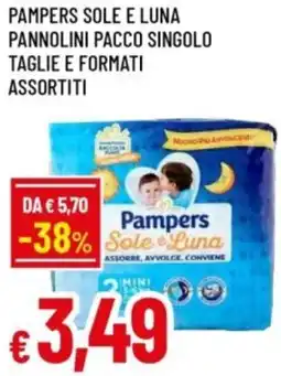 Famila Pampers sole e luna pannolini pacco singolo taglie e formati assortiti offerta