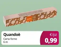 Acqua & Sapone Quandoè Carta forno 6m offerta