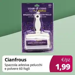 Acqua & Sapone Cianfrous Spazzola adesiva pelucchi e polvere 60 fogli offerta