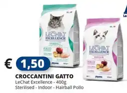 Acqua & Sapone CROCCANTINI GATTO LeChat Excellence - Sterilised - Indoor - Hairball Pollo offerta