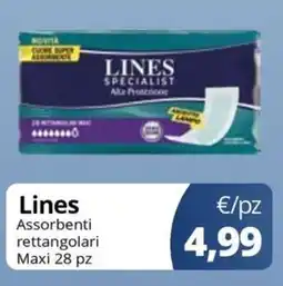 Acqua & Sapone Lines Assorbenti rettangolari Maxi 28 pz offerta