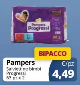 Acqua & Sapone Pampers Salviettine bimbi Progressi offerta