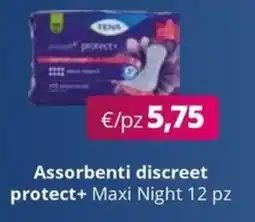 Acqua & Sapone Tena Assorbenti discreet protect+ Maxi Night 12 pz offerta