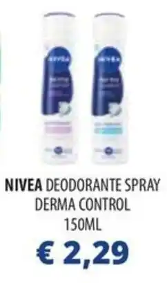 Acqua & Sapone Nivea deodorante spray derma control offerta
