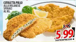 Il Genio Supermercato Cotoletta pollo alla milanese spinaci offerta