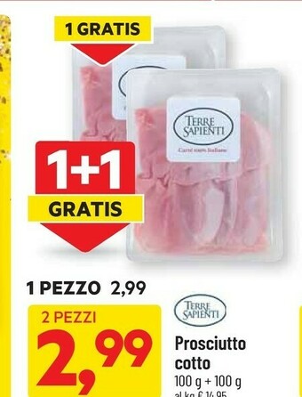 DPiù Prosciutto cotto offerta