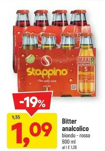 DPiù Bitter analcolico 800 ml offerta
