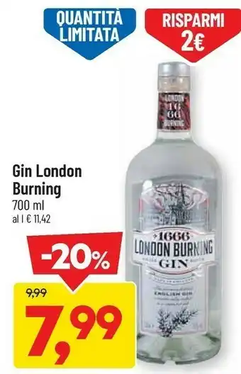 DPiù London burning gin offerta