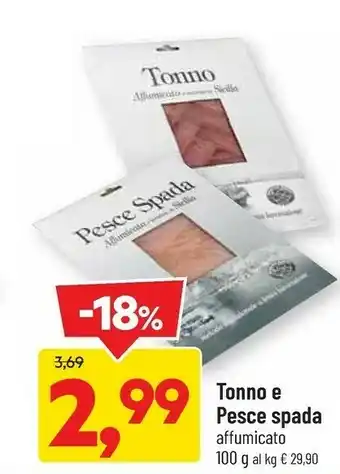 DPiù Tonno e pesce spada offerta