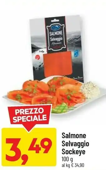 DPiù Sockeye - salmone selvaggio affumicato 100 g(ml) offerta