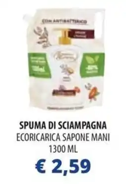 Acqua & Sapone Spuma di sciampagna ecoricarica sapone mani offerta