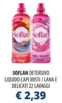 Acqua & Sapone Soflan detersivo liquido capi misti/lana e delicati 22 lavaggi offerta