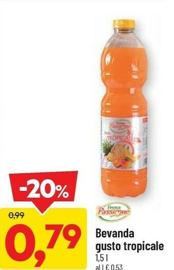 DPiù Bevanda gusto tropicale offerta