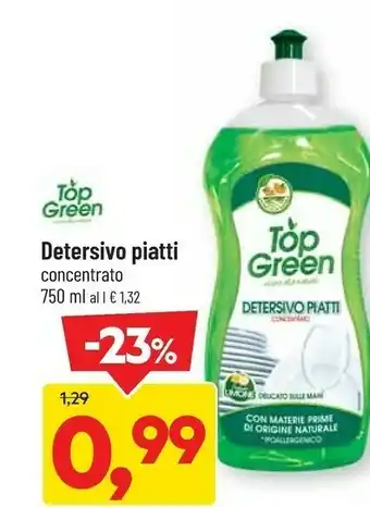 DPiù Top green detersivo piatti offerta