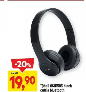 DPiù Qsh1505 black cuffia bluetooth offerta