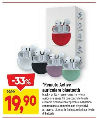 DPiù Remoto active auricolare bluetooth offerta