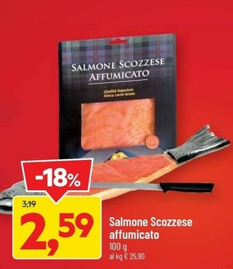 DPiù Salmone scozzese affumicato offerta
