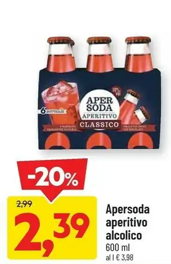 DPiù Aper soda aperitivo 600 ml offerta