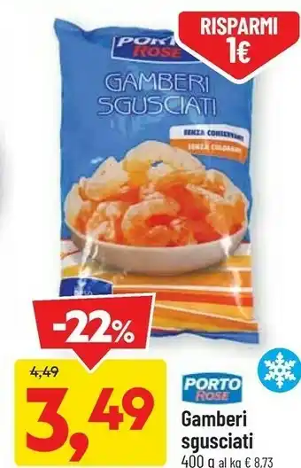 DPiù Gamberi sgusciati 400 g offerta