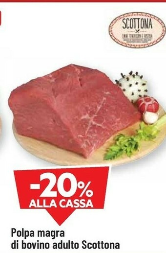 DPiù Polpa magra di bovino adulto scottona offerta