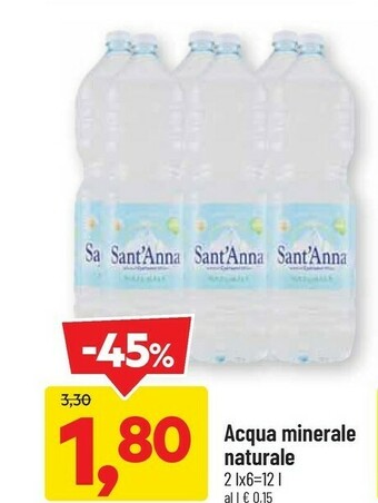 DPiù Sant'anna - acqua minerale naturale 12000 g(ml) offerta