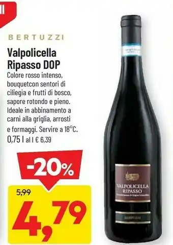 DPiù Bertuzzi valpolicella ripasso 750 ml offerta