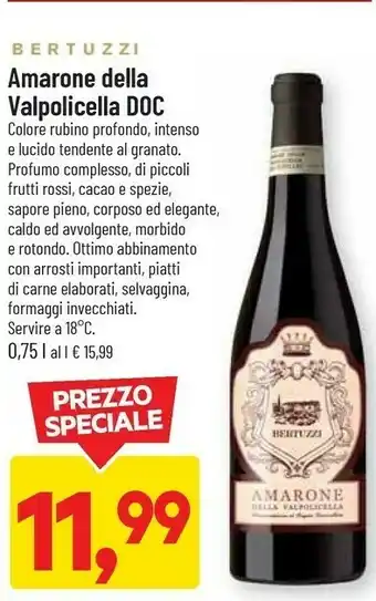 DPiù Bertuzzi amarone della valpolicella 750 ml offerta