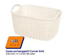 Action Cesto portaoggetti Curver Knit | 25 x 17 x 14 cm offerta