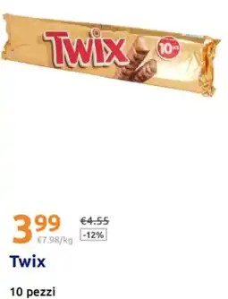 Action Twix 10 pezzi offerta