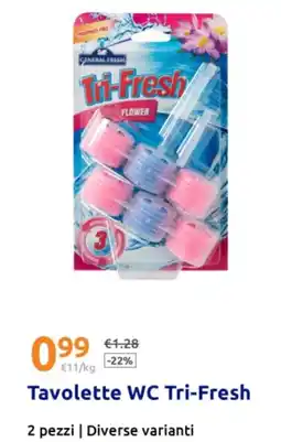 Action Tavolette WC Tri-Fresh 2 pezzi offerta