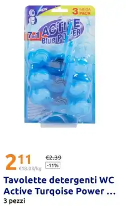 Action Tavolette detergenti WC Active Turqoise Power ... offerta