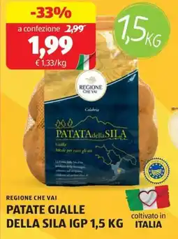 ALDI Regione che vai patate gialle della sila igp offerta