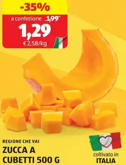 ALDI Regione che vai zucca a cubetti offerta