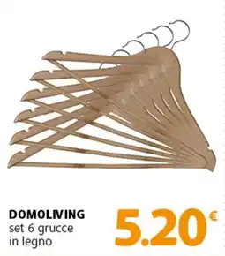 Famila Superstore DOMOLIVING set 6 grucce in legno offerta