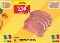 ALDI Il podere sottilissime di suino offerta